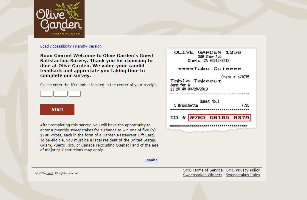 Olive Garden Survey