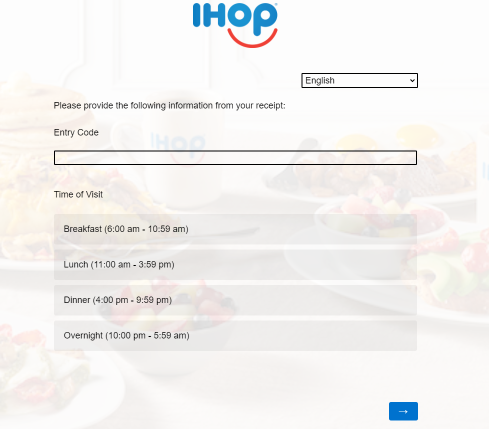 Take the IHOP Customer Satisfaction Survey